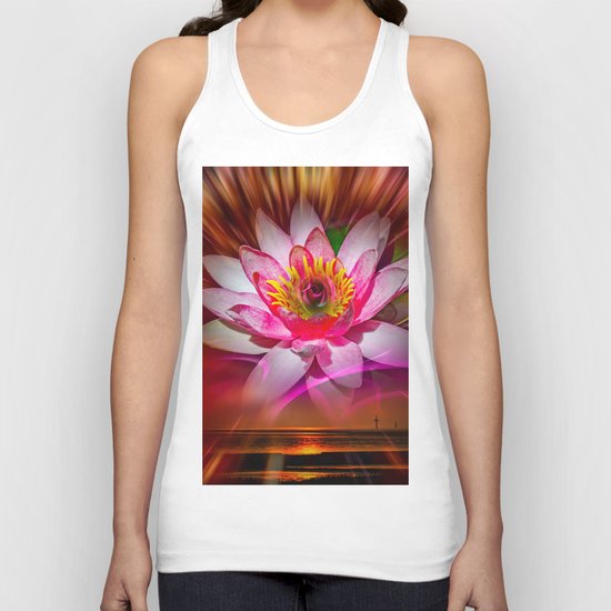 Wellness Water Lily Rose 6 Unisex Tank Top