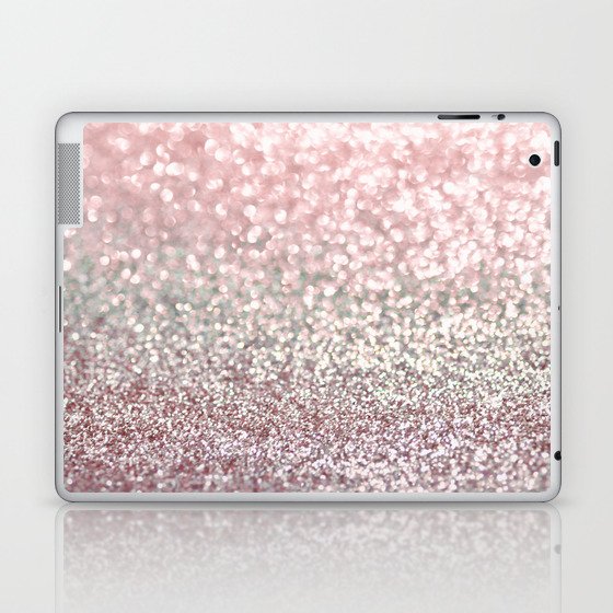 Girly Pink Snowfall Laptop & iPad Skin
