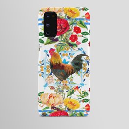 Rooster,farm,birds ,citrus,lemons,folklore pattern  Android Case