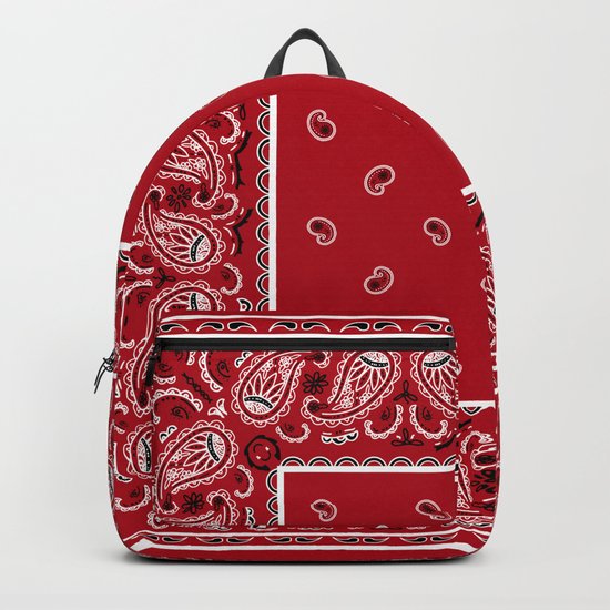 Classic Red Bandana Backpack by bbco | Society6