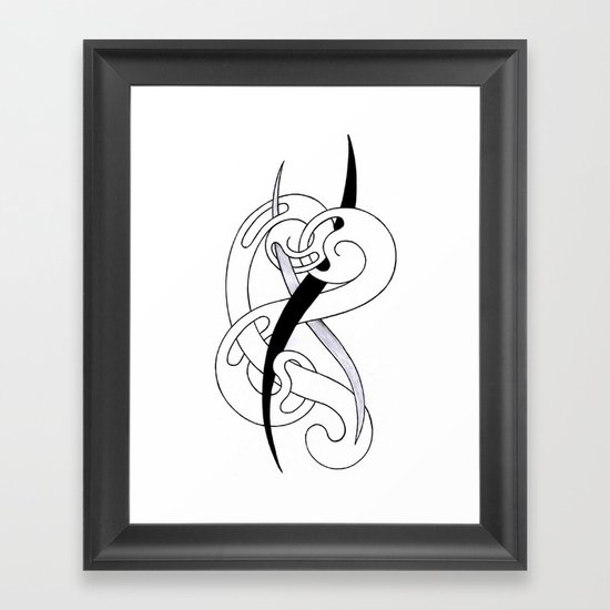 Gaps in the Curl Framed Art Print