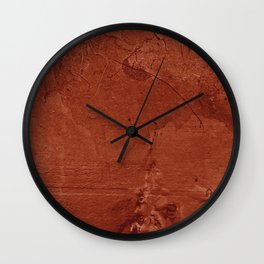 Red Clay and Concrete  Wall Clock