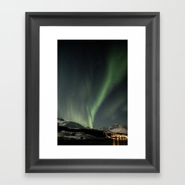 Northern Light Show Natural Fireworks Photo | Aurora Borealis Norway Art Print | Travel Photography Framed Art Print