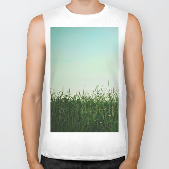 The Grass Is Greener Here Biker Tank