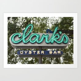 Oyster Bar - Austin, Texas Art Print