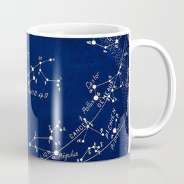 French May Star Maps in Deep Navy & Black, Astronomy, Constellation, Celestial Coffee Mug