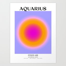 Aquarius Gradient Print Art Print