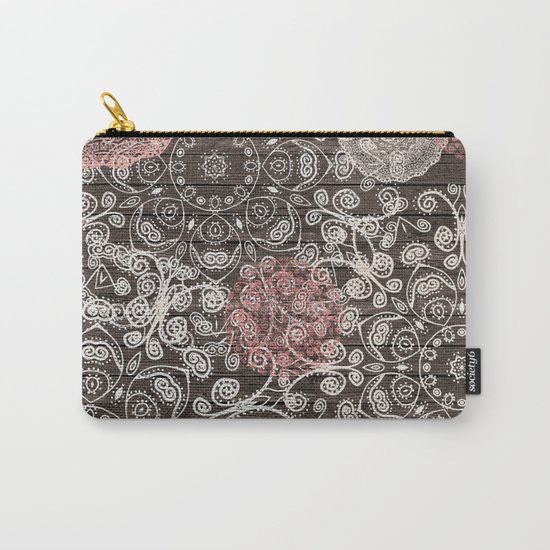 HAPPY GO LUCKY - BOHO WOOD Carry-All Pouch