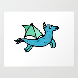 Leaping Dragon Art Print