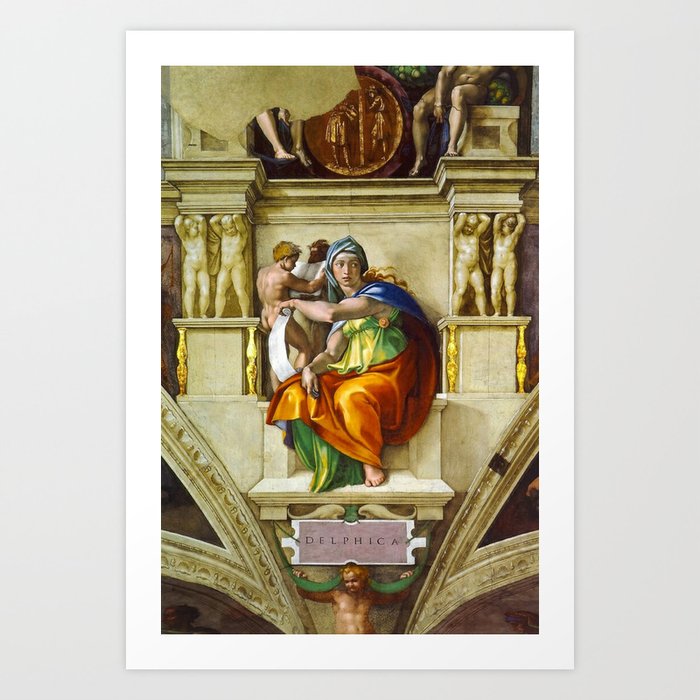 Michelangelo Delphic Sibyl Art Print