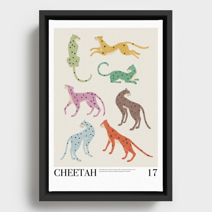 Cheetah Poster Framed Canvas
