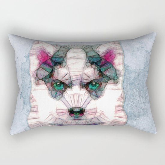 abstract husky puppy Rectangular Pillow