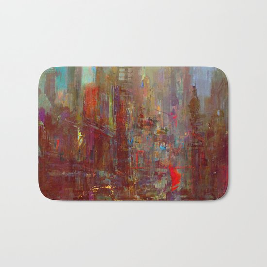 Abstract city Bath Mat