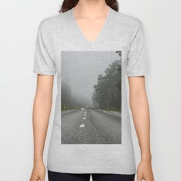 Latvia highway V Neck T Shirt