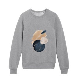 Watercolor Shapes in Navy 6 Kids Crewneck
