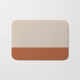 Minimalist Solid Color Block 1 in Putty and Clay Bath Mat