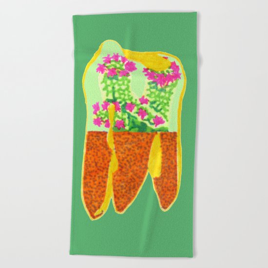 Tooth Terrarium 3 Beach Towel