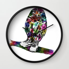 Owl in Air Jordans! Wall Clock