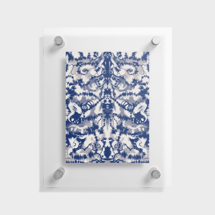 Ultramarine symmetrical abstract 04 Floating Acrylic Print