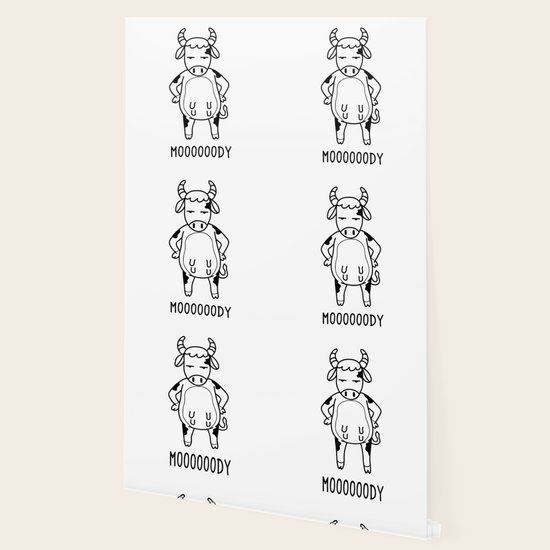 Mooody T Shirt Moody Funny Cow Pun Calf Farmers Gift Wallpaper By Born Design Society6,White Wicker Dining Table With Glass Top