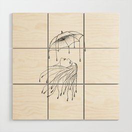 Rainy tears  Wood Wall Art