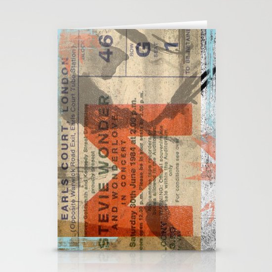 stevie wonder ticket stub Stationery Cards