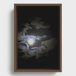 Moon Tiles Framed Canvas