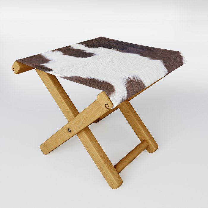 Cottagecore Cowhide  Folding Stool