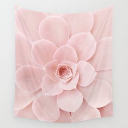Blush Succulent Wall Tapestry