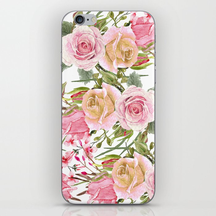 Watercolor Roses #1 iPhone Skin