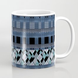 Black blue braided textiles . Coffee Mug