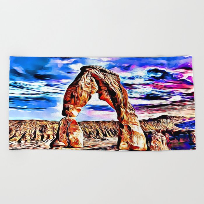 Arches National Park Utah Delicate Arch Landscape  Beach Towel