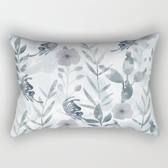 Watercolor floral garden II Rectangular Pillow