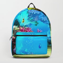 Marine Life Backpack | Biology, Island, Painting, Meadow, Thermal, Tidepool, Forest, Coral, Aqua, Kelp 