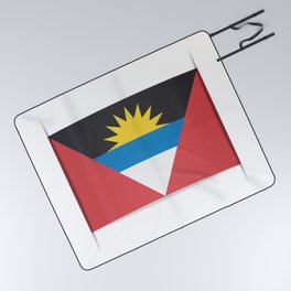 Flag of Antigua and Barbuda.  The slit in the paper with shadows. Picnic Blanket
