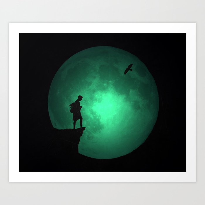 Moon Night Explore! Art Print