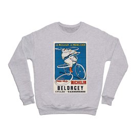 French vintage travel Michelin poster Belorgey Cycles France Crewneck Sweatshirt