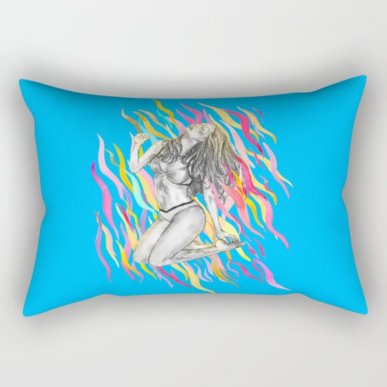 Ibiza Summer Flame Rectangular Pillow