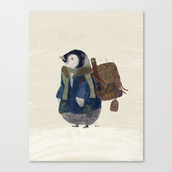 the little explorer Canvas Print