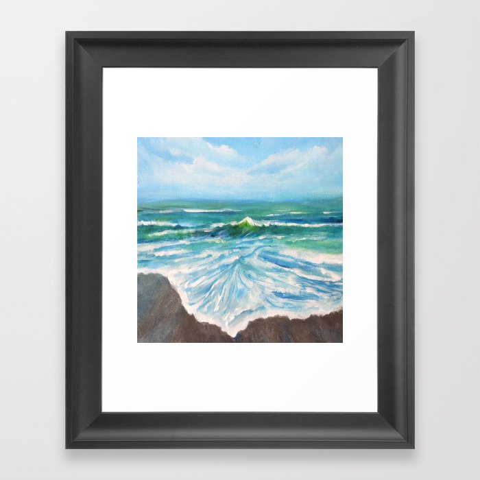 Seashore Foam Framed Art Print