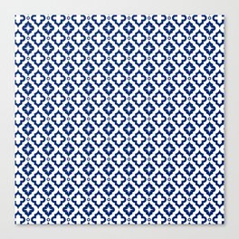 Blue Ornamental Arabic Pattern Canvas Print