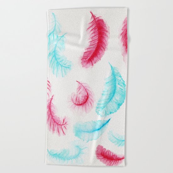 Floating Feathers Beach Towel
