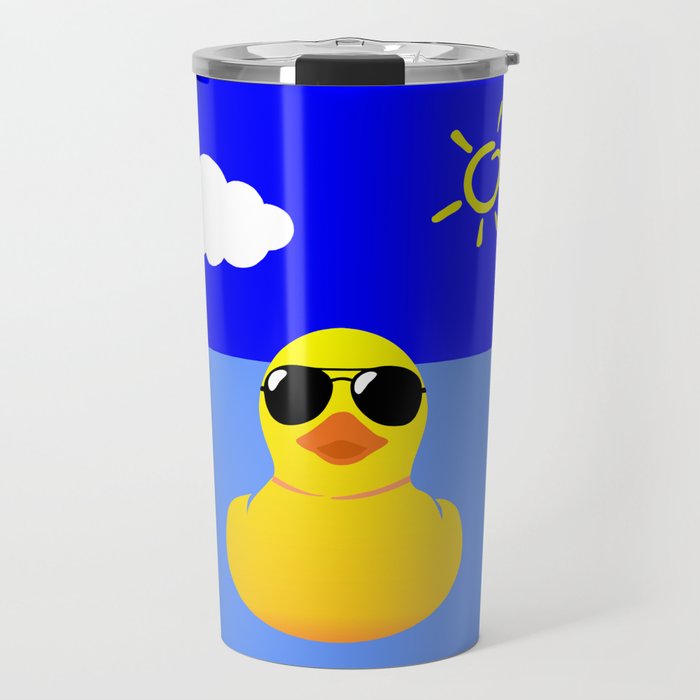 Cool Rubber Duck Yellow Travel Mug