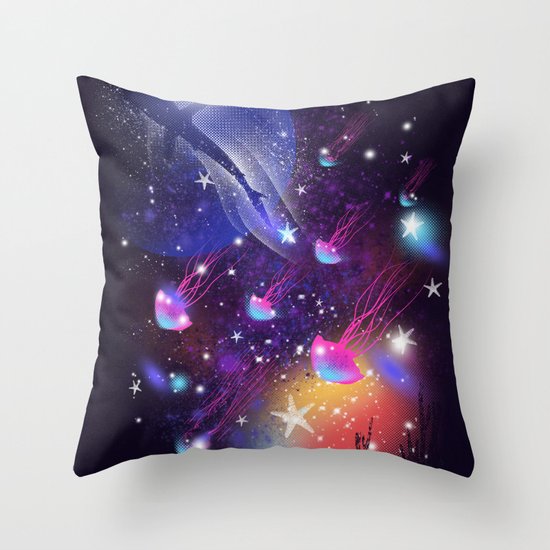 Cosmic Sea Throw Pillow