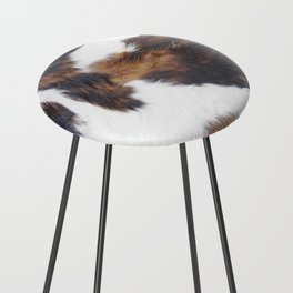 Kisses From The West Ver 2 - Faux Cowhide Print Counter Stool