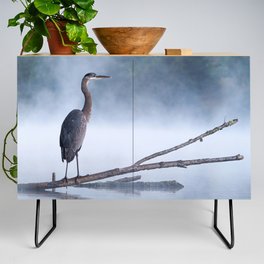 Great Blue Heron in the Mist Credenza