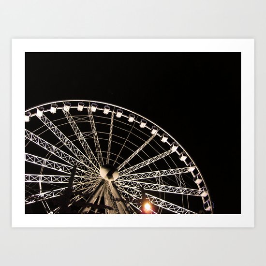 And It Goes Around At Night Art Print