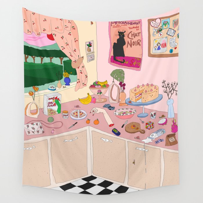 Someboy else's kitchen Wall Tapestry