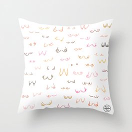 All Boobs Are Beautiful – Colour Throw Pillow