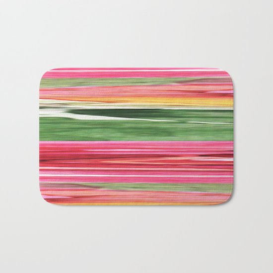 Abstract pattern . The red green . Bath Mat